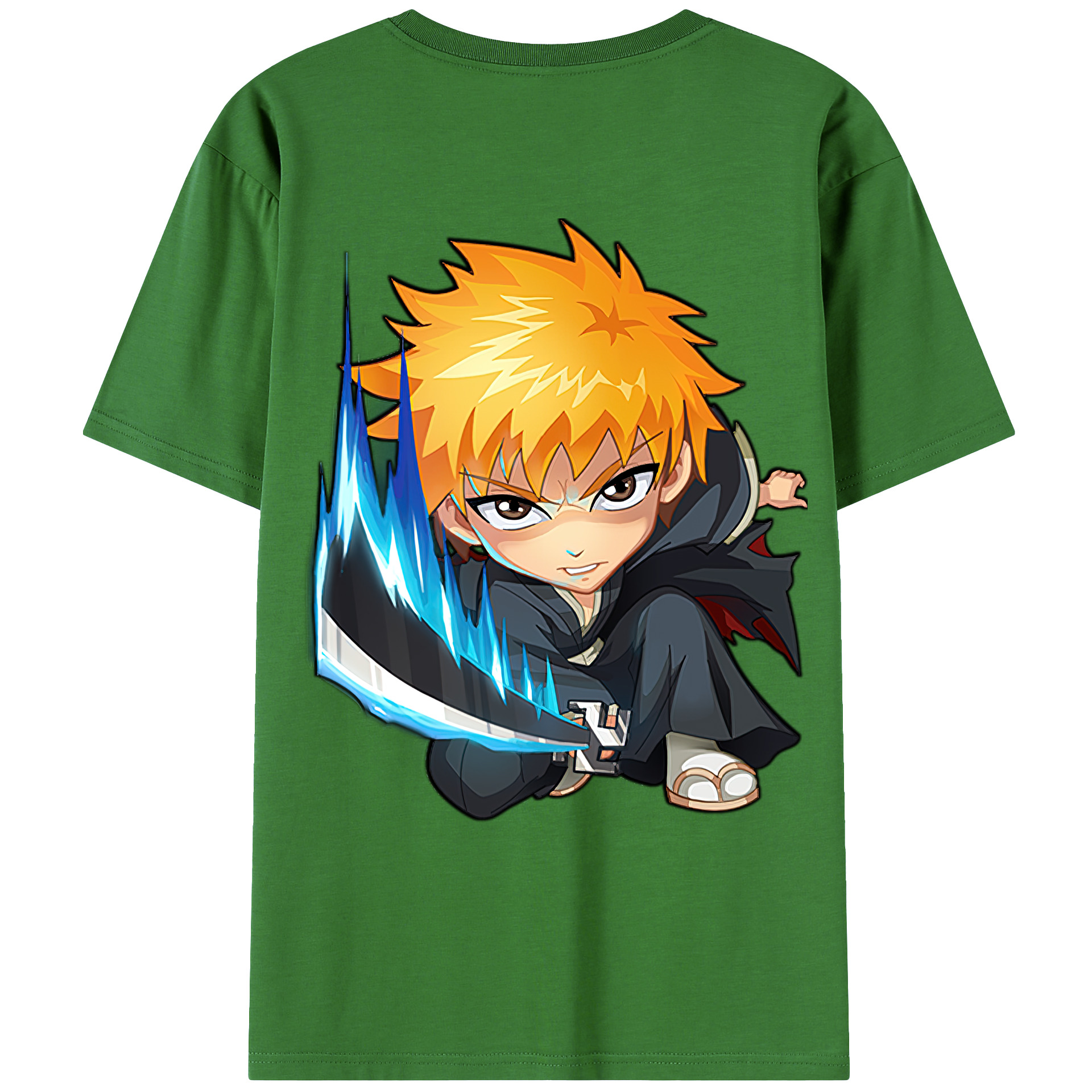 （画像用） ブリーチ 黒崎一護（くろさき いちご）BLEACH Kurosaki Ichigo レディース半袖Tシャツ(バックプリント)